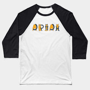 Ariah | Girl Name | Cat Lover | Cat Illustration Baseball T-Shirt